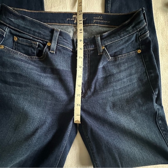 7 For All Mankind Jeans Womens 29 Blue Ankle Gwenevere Skinny Stretch Denim - Picture 4 of 9